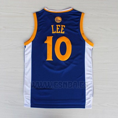 Camiseta Golden State Warriors David Lee #10 Azul